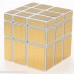 willking Mirror Cube 3x3x3 Speed Cube Puzzle Set Golden & Silver Pack of 2 White B01L9AQT22
